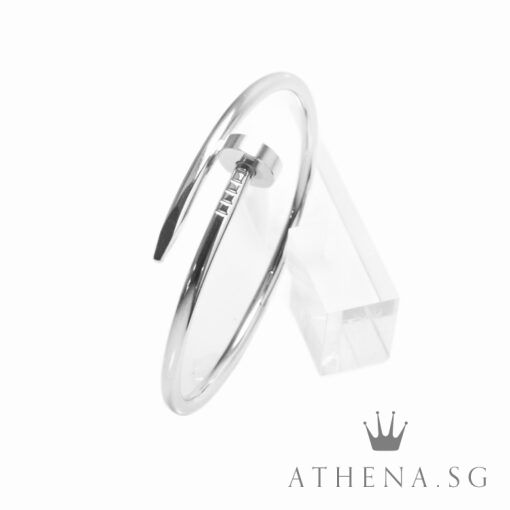 18K WG CARTIER JUSTE UN CLOU BANGLE 34.07G (SIZE 17) [BOX & CERT DATED ON 15/02/2020]
