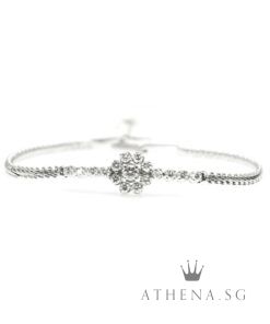 18K WG DIAMOND BRACELET D17-1.02CTS 9.45G (LENGTH 18CM)