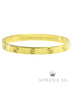 18K YG CARTIER LOVE BANGLE 29.63G (SIZE 16) (BOX & CERT DATED 02/10/2019)