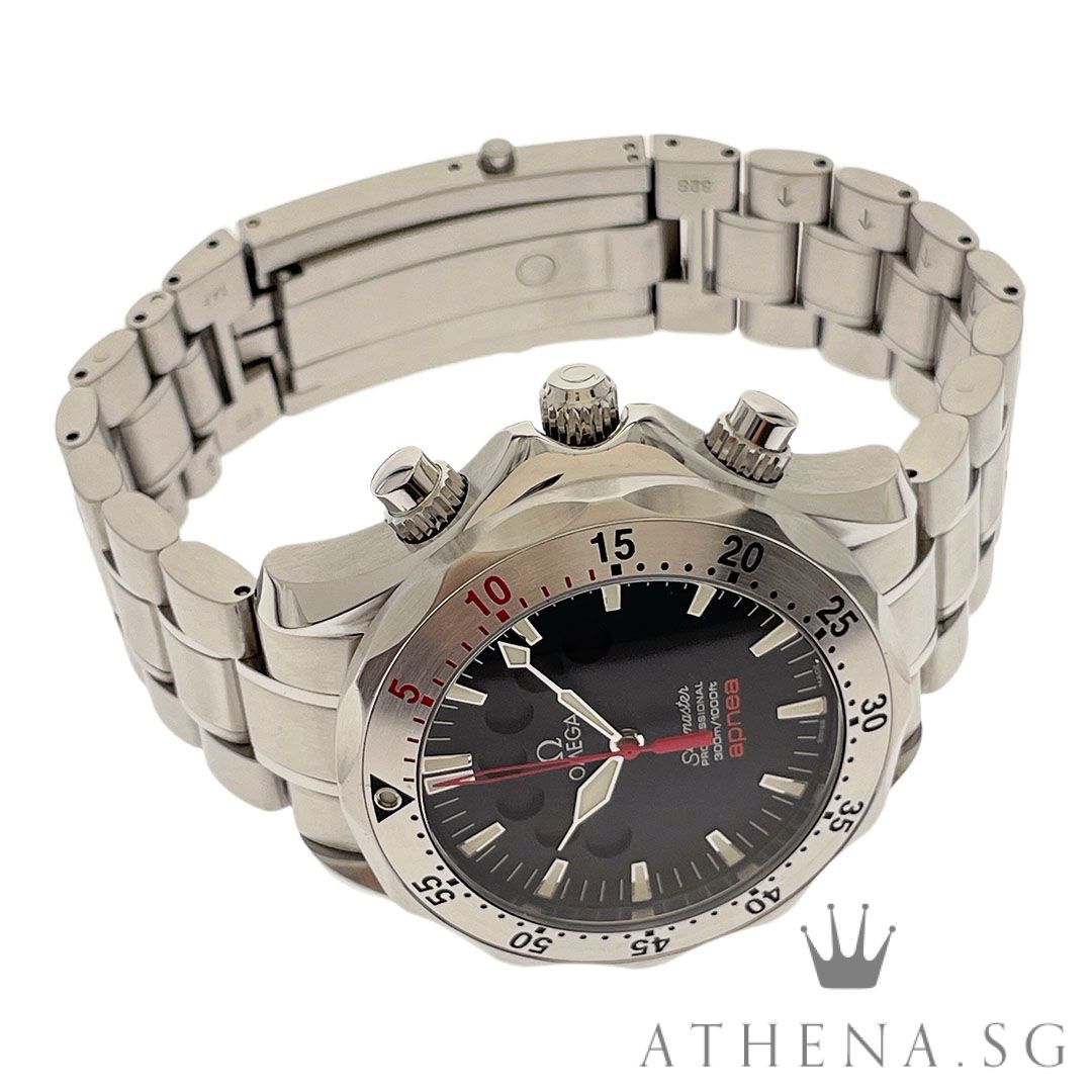 OMEGA SEAMASTER PROFESSIONAL APNEA JACQUES MAYOL AUTOMATIC 42MM "BLACK DIAL" WITH BOX & CERT DATED (12/2006) REF 2595.50.00 - Image 2