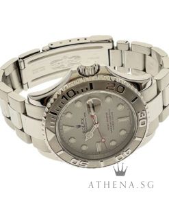 Alternative view of ROLEX ROLESIUM OYSTER PERPETUAL DATE YACHT MASTER 40MM "M" SERIES "PLATINIUM DIAL" (WATCH ONLY) 16622
