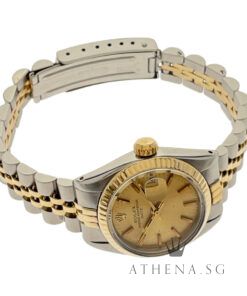 Alternative view of ROLEX 18K HALF GOLD OYSTER PERPETUAL LADIES DATEJUST 26MM "6 MILLION" SERIES "CHAMPAGNE INDEX DIAL" (WATCH ONLY) 6917