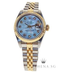 ROLEX 18K HALF YELLOW GOLD OYSTER PERPETUAL LADIES DATEJUST 26MM “T” SERIES “MOP DIAMOND DIAL” (WATCH ONLY) 69173