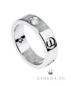 18K WG CARTIER LOVE DIAMOND RING 9.05G (SIZE 53) (BOX & CERT DATED ON 17/03/2015)