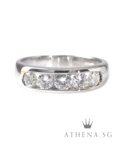 18K WG DIAMOND RING D5-0.75CTS 4.66G (SIZE 13.5) (NETT $1,888.00)