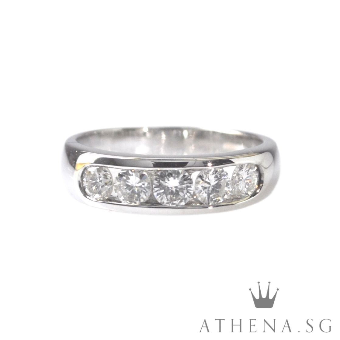18K WG DIAMOND RING D5-0.75CTS 4.66G (SIZE 13.5) (NETT $1,888.00)