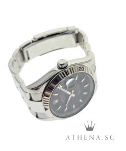 Alternative view of ROLEX MENS OYSTER PERPETUAL DATEJUST TURN-O-GRAPH 36MM "D" SERIES "BLACK INDEX DIAL" (WATCH ONLY) 116264