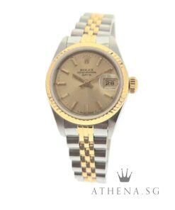 ROLEX 18K HALF YELLOW GOLD OYSTER PERPETUAL LADIES DATEJUST 26MM “9 MIL” SERIES “CHAMPAGNE DIAL” (WATCH ONLY) 69173