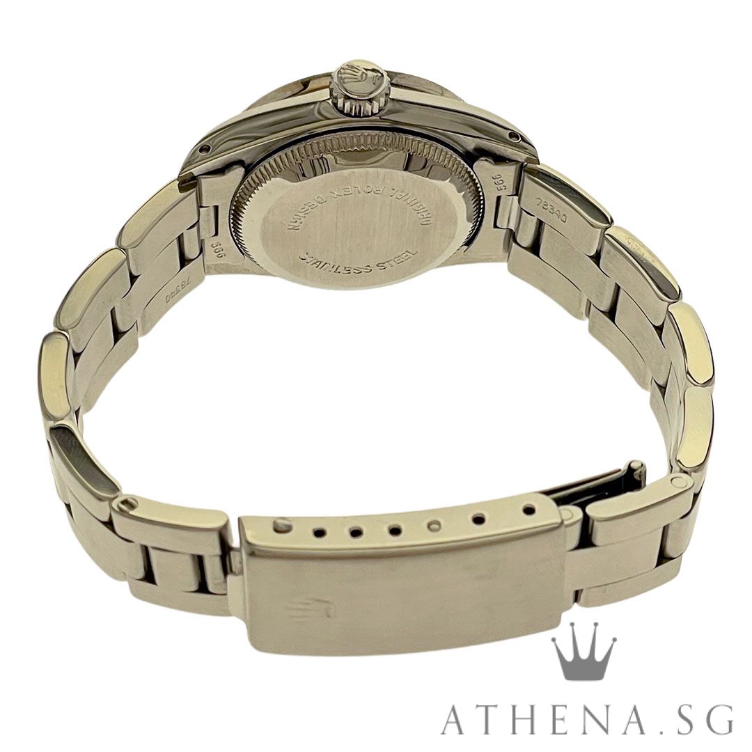 ROLEX LADIES OYSTER PERPETUAL 24MM "8 MILLION" SERIES "WHITE ROMAN DIAL" (WATCH ONLY) 67180 - Image 3