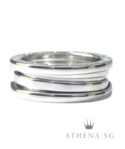 18K WG BVLGARI B.ZERO 2 TIER RING 8.48G (SIZE 51)