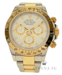 ROLEX YELLOW ROLESOR OYSTER PERPETUAL COSMOGRAPH DAYTONA "AN" SERIES "WHITE INDEX DIAL" (WATCH ONLY) 116523