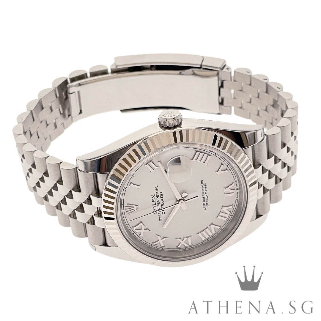 UNWORN!! ROLEX MENS OYSTER PERPETUAL DATEJUST 41 "AN" SERIES "WHITE ROMAN DIAL" WITH BOX & CERT DATED (09/2025) (STILL UNDER AGENT WARRANTY) 126334 - Image 2