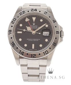 ROLEX OYSTER PERPETUAL EXPLORER II DATE "X" SERIES "BLACK SWISS-T DIAL" WITH BOX & CERT DATED (01/1992) 16570