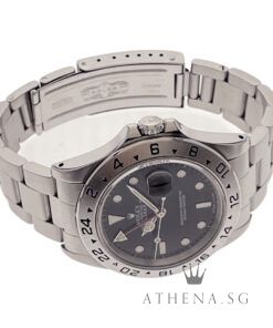 Alternative view of ROLEX OYSTER PERPETUAL EXPLORER II DATE "X" SERIES "BLACK SWISS-T DIAL" WITH BOX & CERT DATED (01/1992) 16570