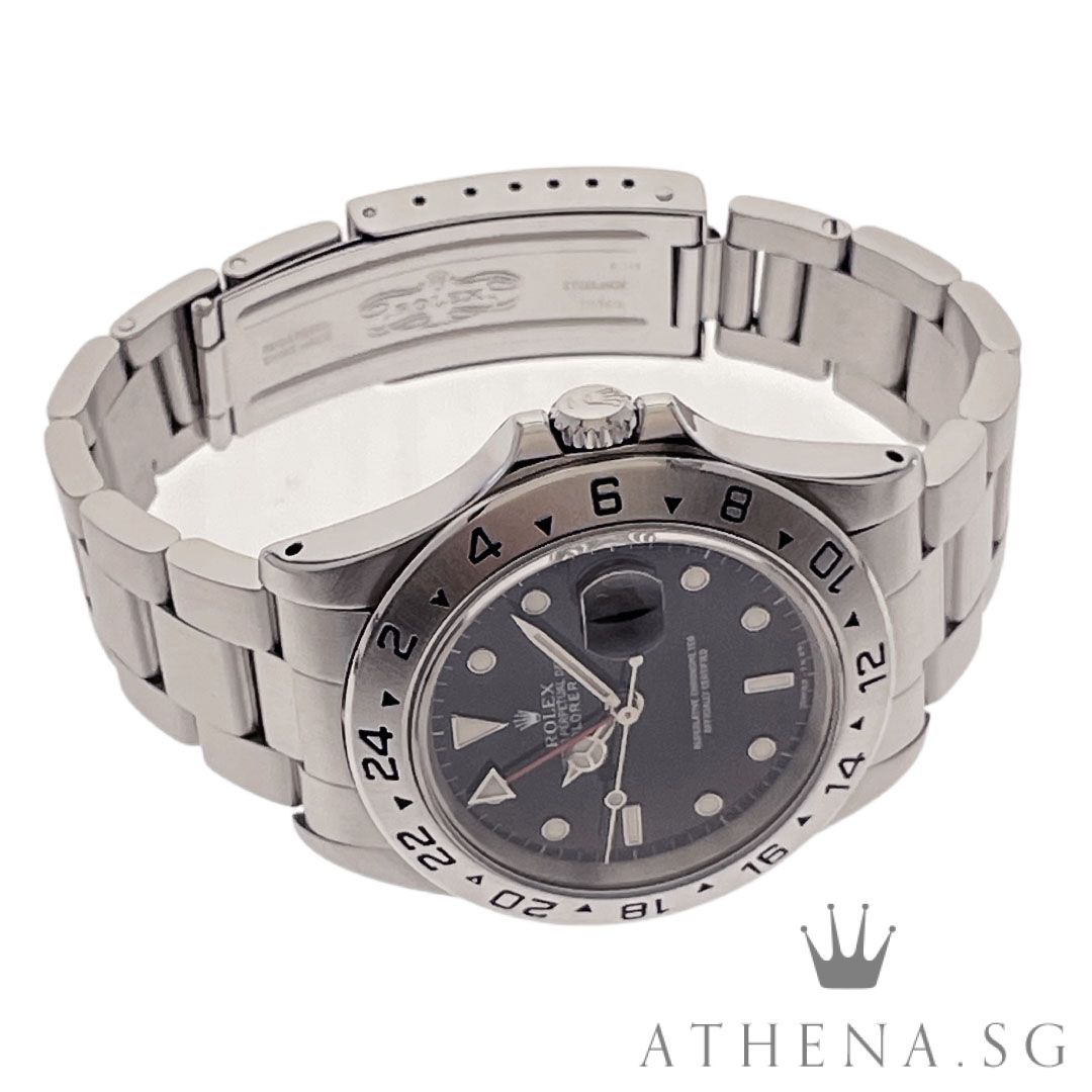 ROLEX OYSTER PERPETUAL EXPLORER II DATE "X" SERIES "BLACK SWISS-T DIAL" WITH BOX & CERT DATED (01/1992) 16570 - Image 2