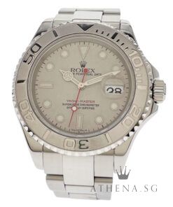 ROLEX ROLESIUM OYSTER PERPETUAL DATE YACHT MASTER 40MM "Y" SERIES "PLATINIUM DIAL" WITH BOX & CERT (UNDATED) 16622