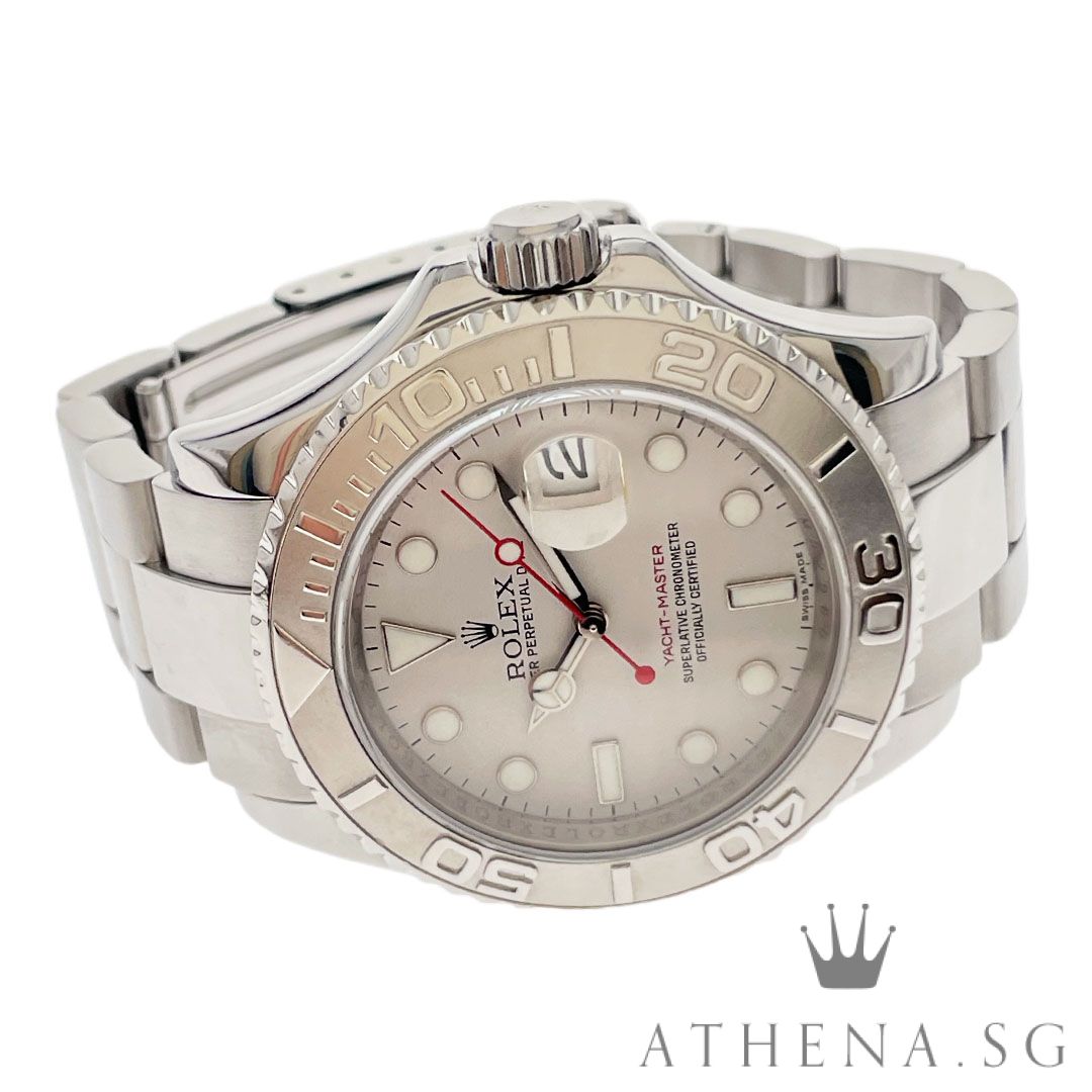 ROLEX ROLESIUM OYSTER PERPETUAL DATE YACHT MASTER 40MM "Y" SERIES "PLATINIUM DIAL" WITH BOX & CERT (UNDATED) 16622 - Image 2
