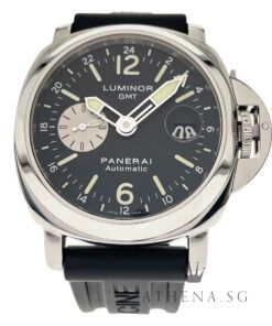 PANERAI LUMINOR GMT AUTOMATIC 44MM "BLACK DIAL" WITH BOX & CERT DATED (01/2008) REF PAM088