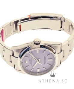 Alternative view of UNWORN WITH FULL STICKER INTACT!! ROLEX OYSTER PERPETUAL 36 "AN" SERIES "LAVENDER DIAL" WITH BOX & CERT DATED (09/2025) (STILL UNDER AGENT WARRANTY) 126000