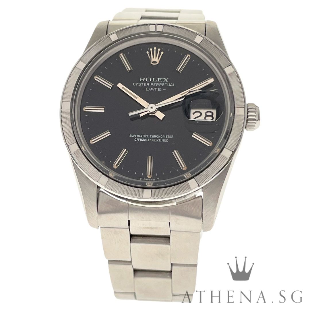 COLLECTIBLE!! VINTAGE ROLEX OYSTER PERPETUAL DATE "6 MILLION" SERIES "BLACK INDEX DIAL" (WATCH ONLY) 15010