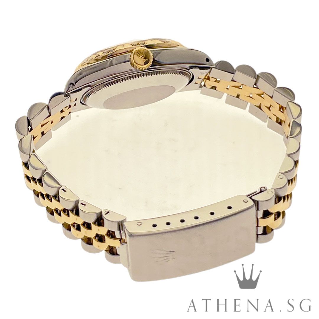 ROLEX 18K HALF YELLOW GOLD OYSTER PERPETUAL MID SIZE 31MM DATEJUST "N" SERIES "COMPUTER NUMERAL DIAL" (WATCH ONLY) 68273 - Image 3