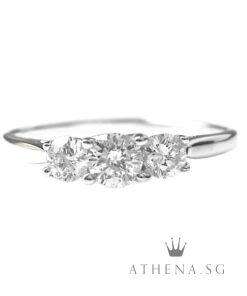 18K WG DIAMOND RING D3-0.60CTS 1.96G (SIZE 15) [NETT $1,288.00]