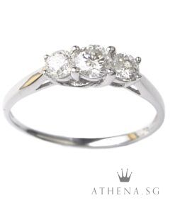 Alternative view of 18K WG DIAMOND RING D3-0.60CTS 1.96G (SIZE 15) [NETT $1,288.00]