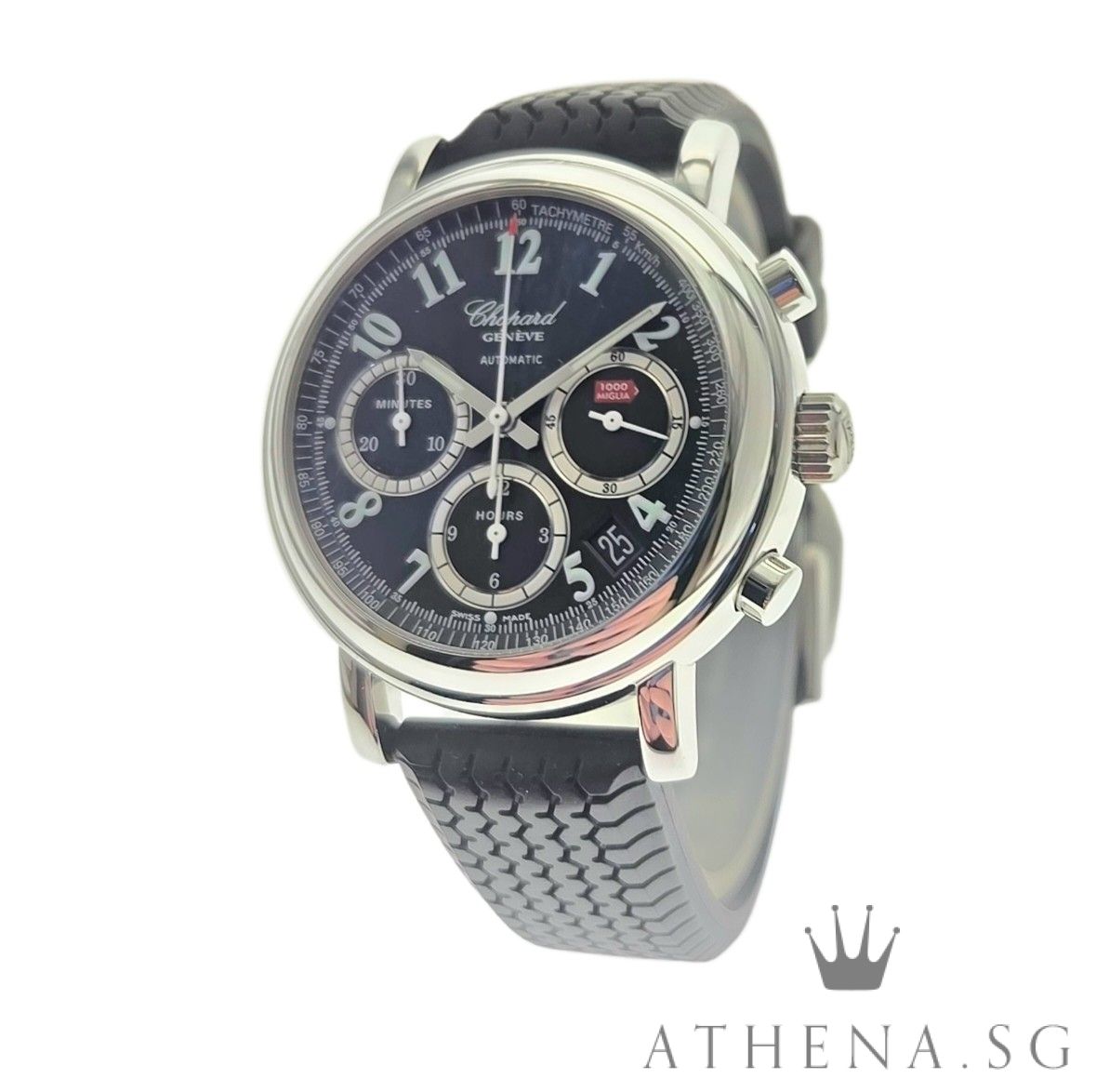 CHOPARD MILLE MIGLIA "BLACK CHRONOGRAPH DIAL" AUTOMATIC 39MM 8331 (WATCH & BOX ONLY)