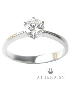 Alternative view of 18K WG SOLITAIRE DESIGN DIAMOND RING D1-0.70CTS 2.72G (SIZE 17) [NETT $2,888.00]