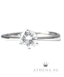 18K WG SOLITAIRE DESIGN DIAMOND RING D1-0.70CTS 2.72G (SIZE 17) [NETT $2,888.00]