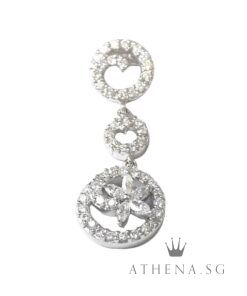 18K WG DIAMOND PENDANT D51-0.51CTS MD5-0.15CTS 3.75G [NETT $798.00]
