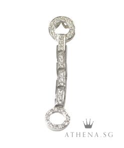 18K WG FANCY DESIGN DIAMOND PENDANT D31-0.31CTS 2.99G [NETT $698.00]