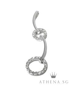 18K W/G DIAMOND PENDANT D46-0.92CTS 4.69G [NETT $898.00]