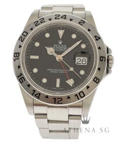 ROLEX OYSTER PERPETUAL EXPLORER II DATE "V" SERIES "BLACK SWISS MADE DIAL" WITH BOX & VERIFICATION CERT 16570