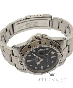 Alternative view of ROLEX OYSTER PERPETUAL EXPLORER II DATE "V" SERIES "BLACK SWISS MADE DIAL" WITH BOX & VERIFICATION CERT 16570