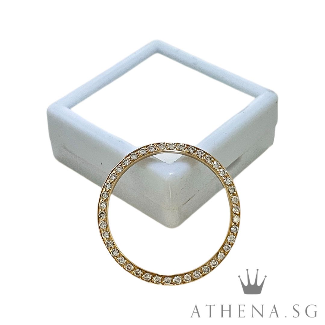 18K YELLOW GOLD DIAMOND BEZEL 31MM 3.83G