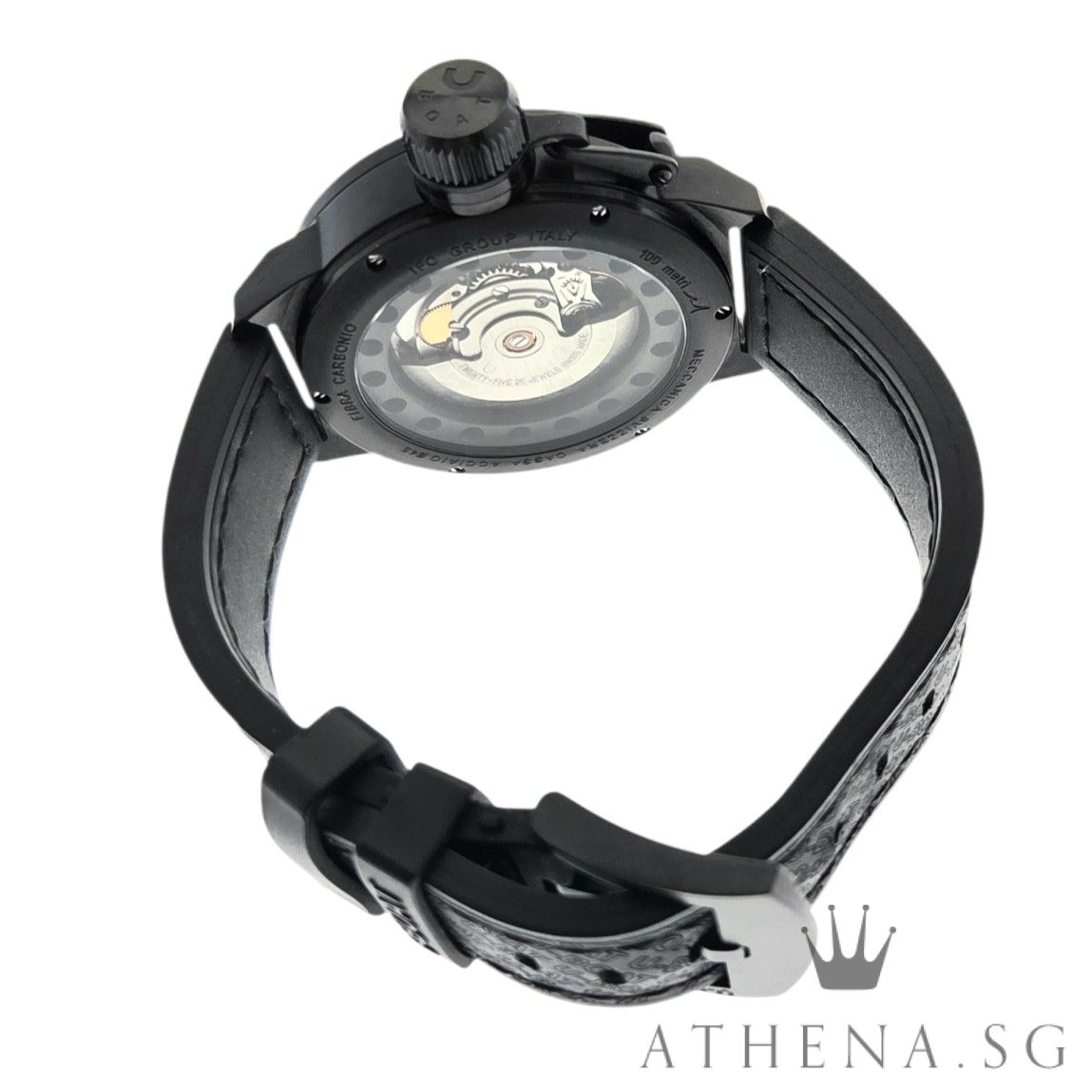 U-BOAT CLASSICO 53MM AUTOMATIC "BLACK DIAL" WITH BOX & CERT (UNDATED) 4553-AB-AS-A925 - Image 3