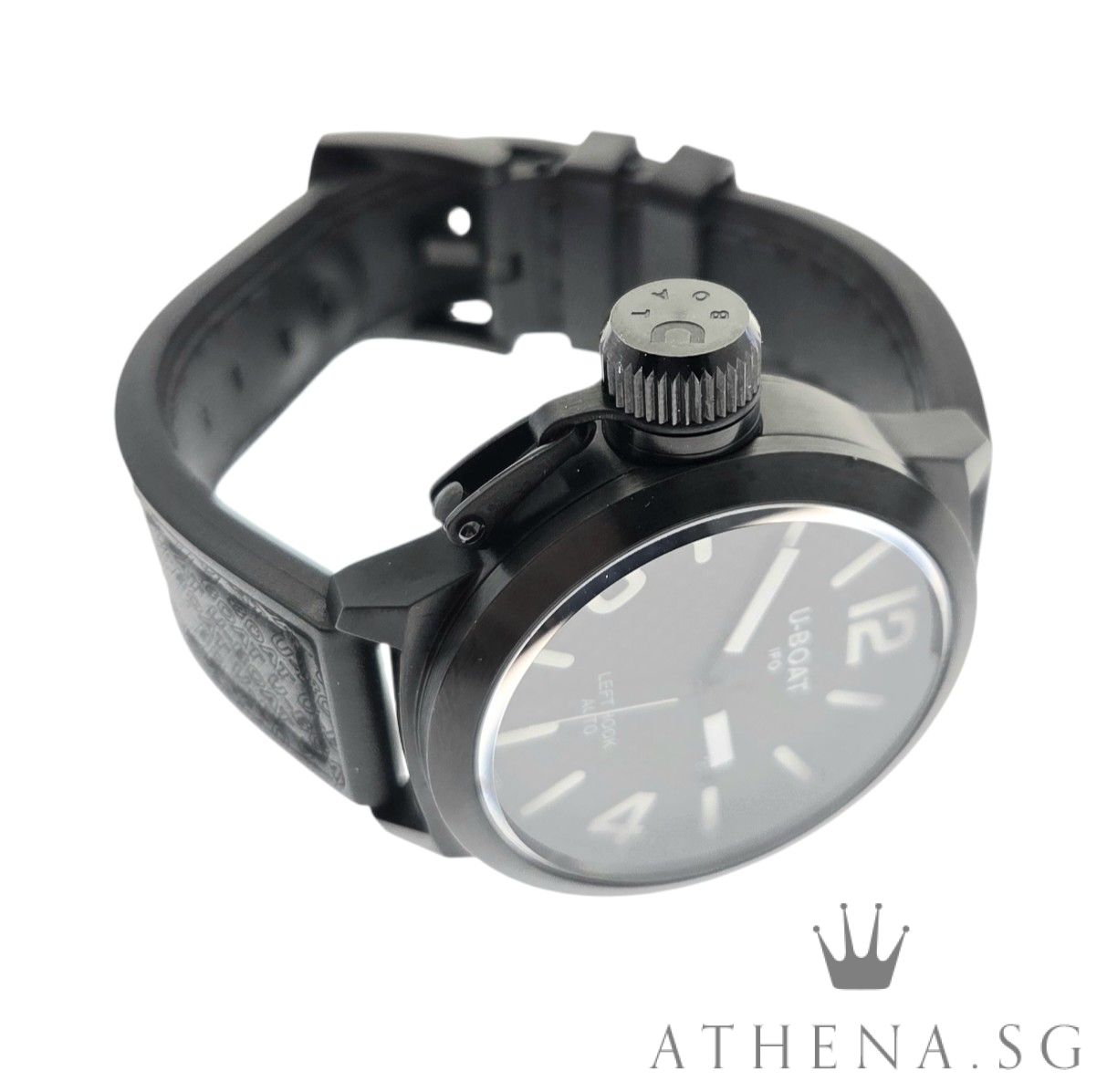 U-BOAT CLASSICO 53MM AUTOMATIC "BLACK DIAL" WITH BOX & CERT (UNDATED) 4553-AB-AS-A925 - Image 2