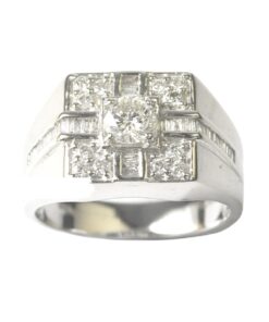 Alternative view of 18K WG DIAMOND RING D1-0.408CTS TD27-0.27CTS D12-0.24CTS 7.40G (SIZE 18) [NETT $2,090.00]