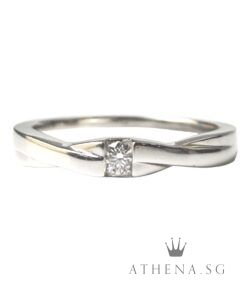 18K WG DIAMOND RING D1-0.07CTS 3.13G [WITH CERT] [MARKED DESTINEE] (SIZE 9) [NETT $598.00]