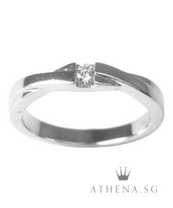 Alternative view of 18K WG DIAMOND RING D1-0.07CTS 3.13G [WITH CERT] [MARKED DESTINEE] (SIZE 9) [NETT $598.00]
