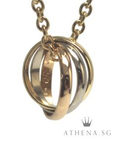 Alternative view of 18K YG CARTIER TRI TONE TRINITY NECKLACE 8.68G (WITH SVC RECEIPT) [NETT $2,280.00]