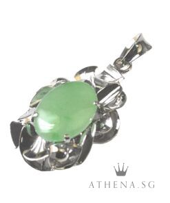 Alternative view of 18K WG JADE PENDANT 2.08G [NETT $398.00]