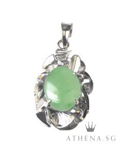 18K WG JADE PENDANT 2.08G [NETT $398.00]