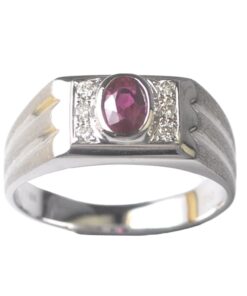 Alternative view of 18K WG RUBY RING WITH DIAMOND D6-0.10CTS 5.06G (SIZE 18) [NETT $998.00]