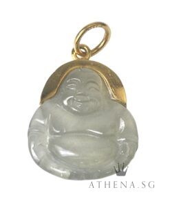 916 YG MI LEK FO DESIGN JADE PENDANT 3.30G [WITH CERT] [NETT $888.00]