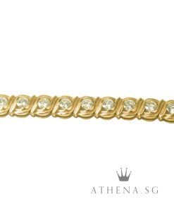 Alternative view of 20K YG DIAMOND BRACELET D9-1.20CTS 13.61G (LENGTH 15CM) [NETT $2,800.00]