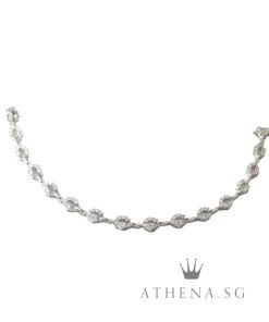18K WG DIAMOND BRACELET D89-1.78CTS 11.15G (16.5CM) [NETT $2,088.00]