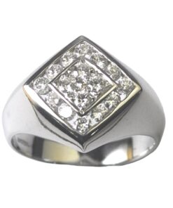 Alternative view of 18K W/G DIAMOND RING D16-0.64CTS 6.94G (SIZE 18) [NETT $1,588.00]