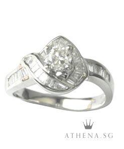 Alternative view of 18K WG DIAMOND RING D1-0.30CTS TD34-0.40CTS 3.47G (SIZE 12) [NETT $1,688.00]